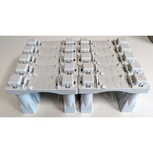 GeoTrax Gray Risers Bridge Elevation Train Track Plastic Lot of 10 Fisher Price